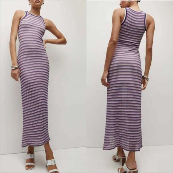Veronica Beard Sivan Striped Knit Maxi Dress MSRP $428 Size Large - Picture 4 of 12